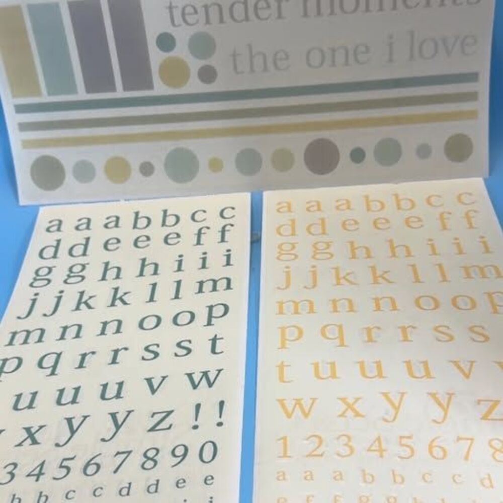 Vintage Alphabet Number Stickers Decorative Sheet